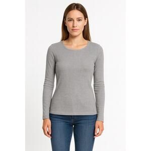 Urban Outfitters Long Sleeve Ribbed Gray Top M